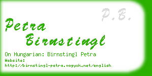 petra birnstingl business card